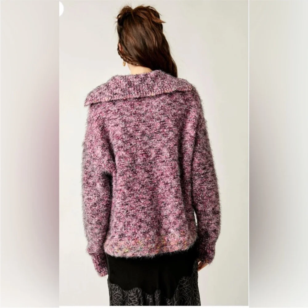 Free People Stellar Knit‎ Collared Pullover Sweater Size Medium